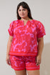 Rency Floral Gily Puff Sleeve Top Curve